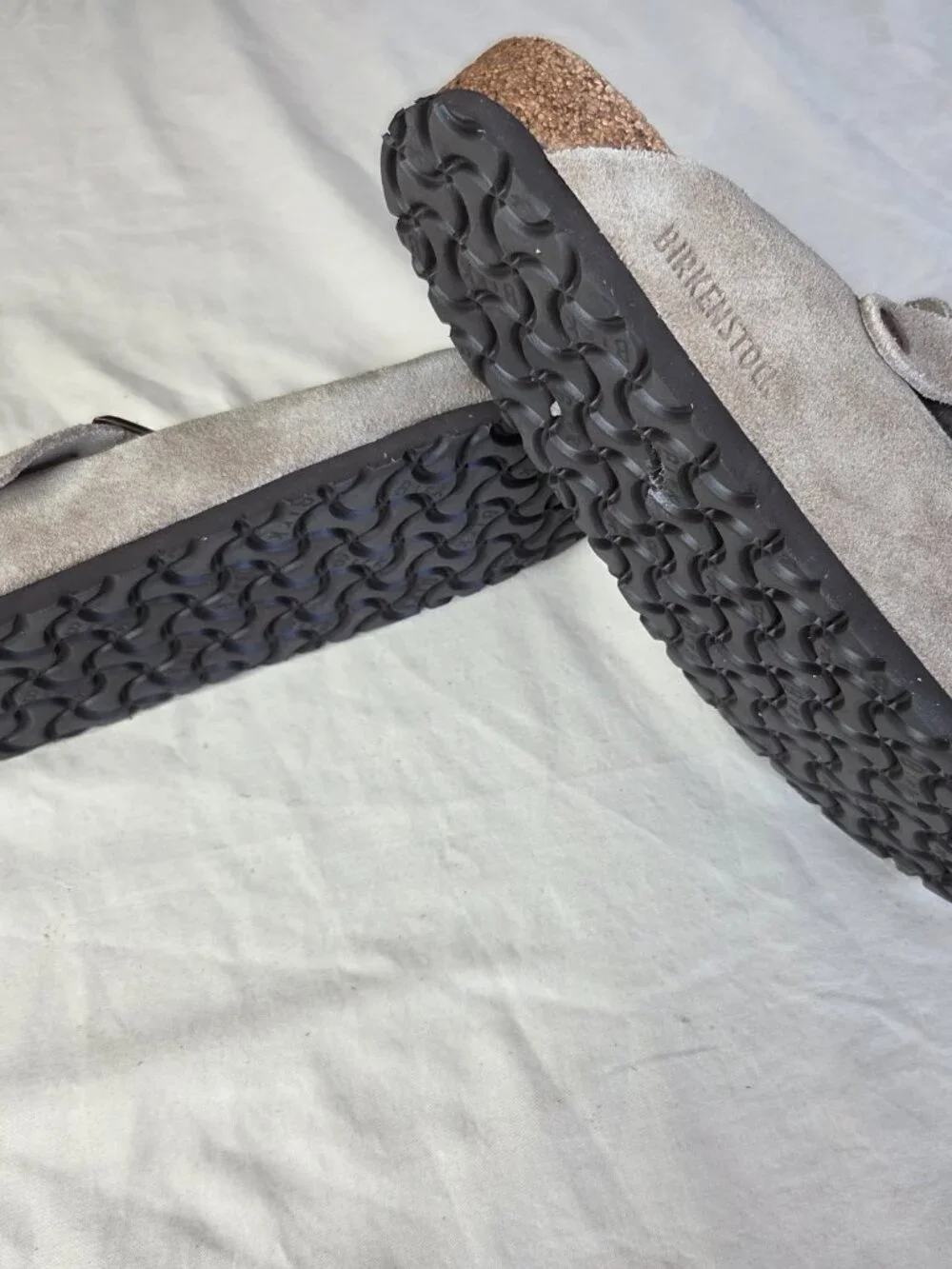 Birkenstock - Women's  Boston Clogs Taupe Suede Size 40 - Picture 9 of 13